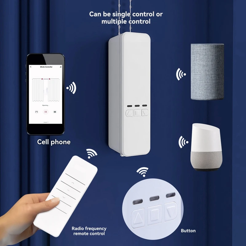 Newtuya Wifi スマートモーターローラーブラインド電動チェーンシェードシャッタードライブ RF リモートキットアプリ経由 Alexa Google