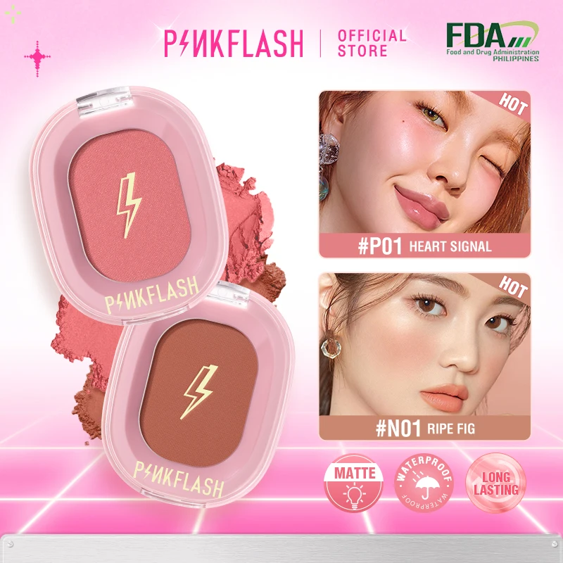 PINKFLASH 11 Colors Peach Blush Palette Oil-control Minerals Pigment Face Cheek Blusher Powder Contour Makeup Women Cosmetics