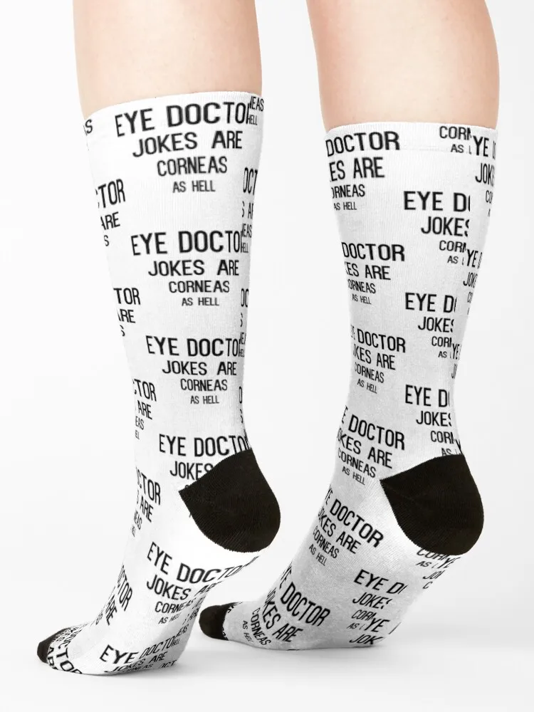 Eye Doctor Jokes Are Corneas As Hell - Black Socks Novelties gifts Wholesale Stockings man Girl'S Socks Men's