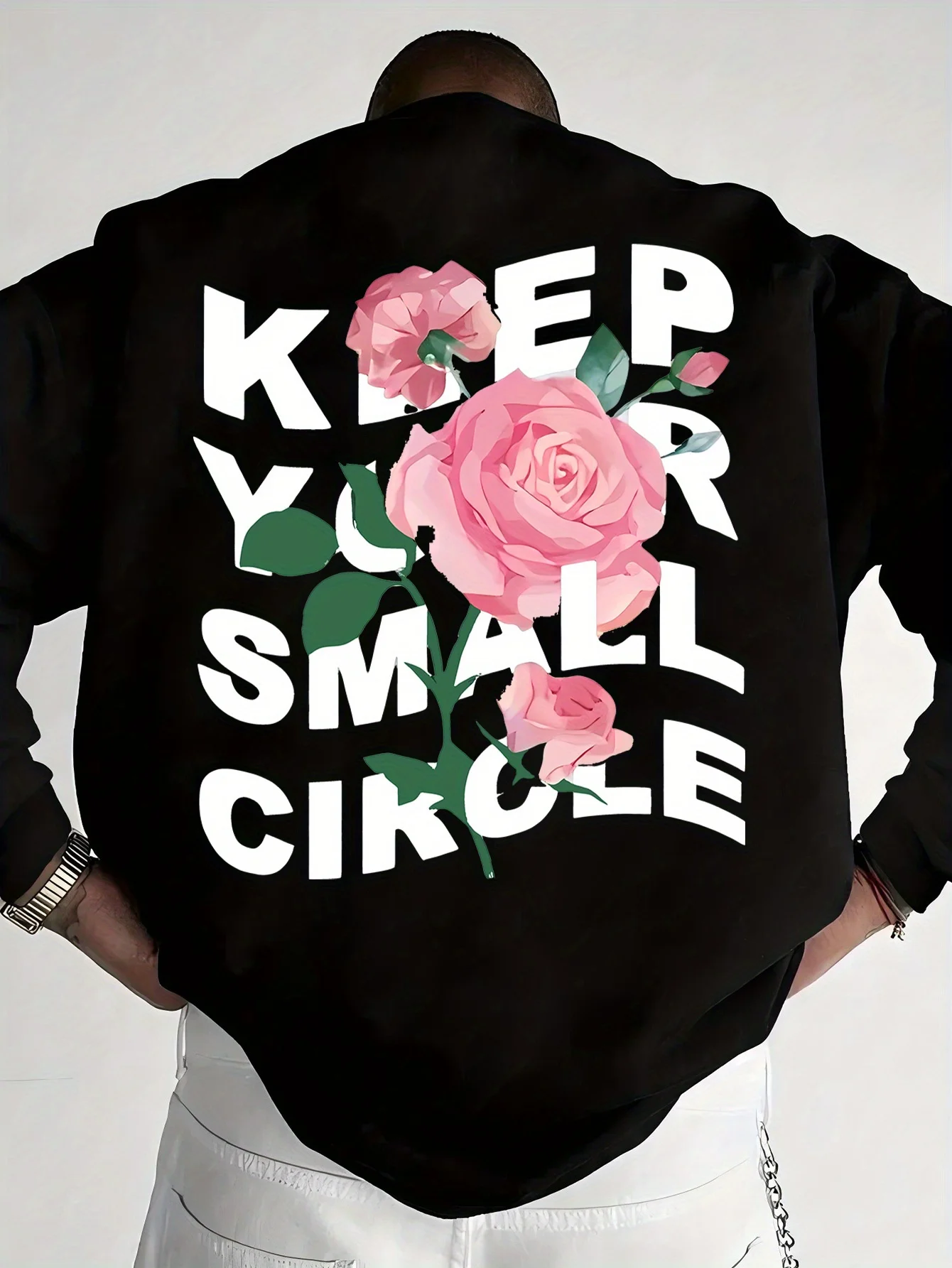 

Flower Graphic Printing Autumn and Winter Men's and Women's Sweatshirts Casual Loose Outdoor Street Sports Training Brand