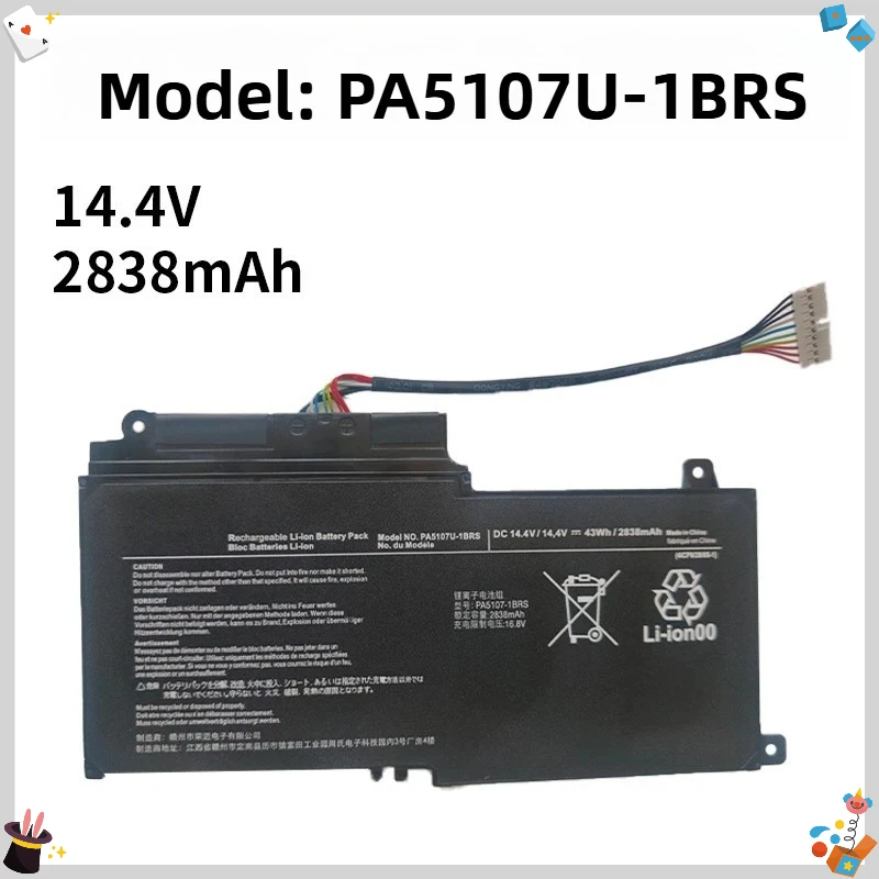 PA5107U-1BRS 2838mAh Battery for Satellite L55-A5284 P55t-A5116 P55t-a P50-b P50 P50-A L55t L55 L50-A L50 P55-A5200 S55t-A5389