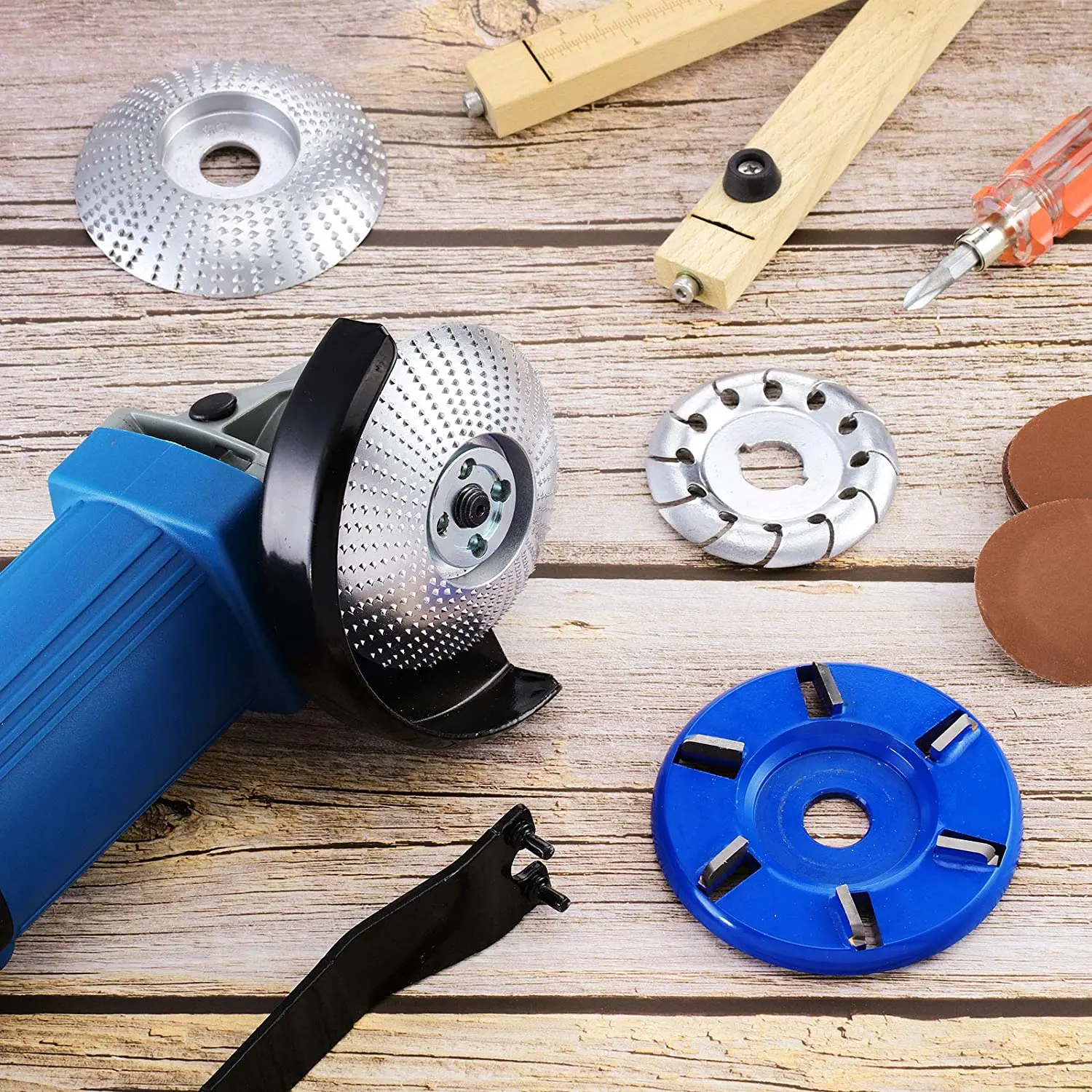 12 Răng Đánh Bóng Gỗ Tạo Hình Đĩa Và Gỗ Turbo Khắc ĐĨA 6T Chà Nhám Khắc Đá Mài Đĩa Thiên Thần Mài đĩa