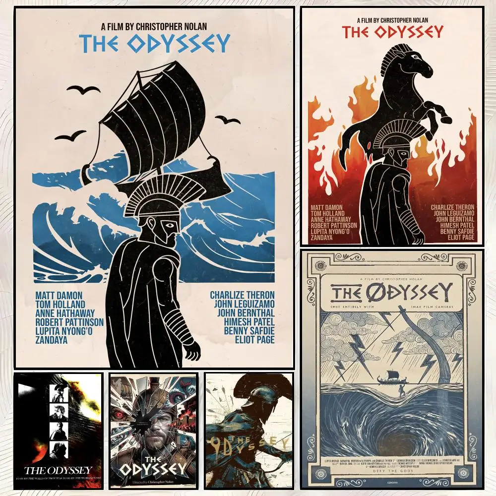 Movie T-The Odyssey Poster Vintage PP Paper Wall Art Home Decor Print for Bedroom Living Room Aesthetic Gift