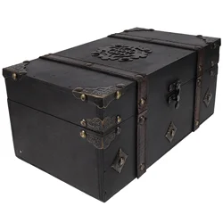 Retro Treasure Storage Jewelry Box Jewelry Storage Case Wood Candy Box Organizer Retro Sundries Halloween Trunk Chests Box