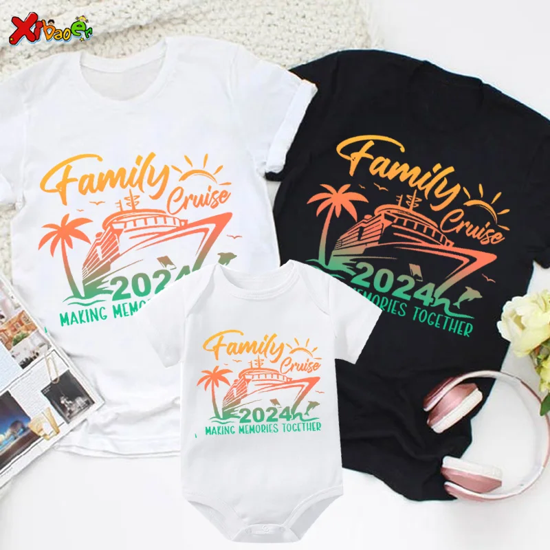 

Family Trip Shirts 2024 Family Vacation Clothes Boys Shirt Family Matching Outfits Party T Shirt Toddler Baby Tshirt Family Look