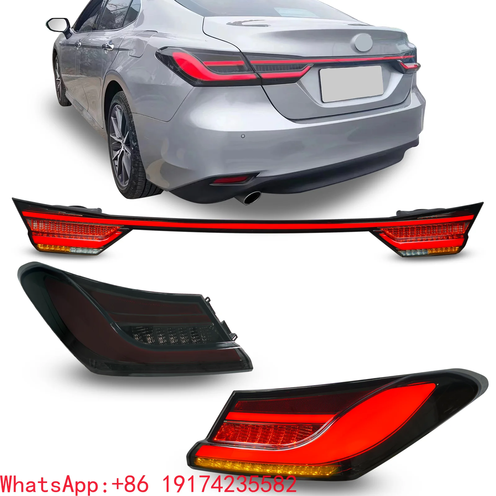 

New Design Car Led Tail Lamp Tail Light For Camry 2018-2023 Trunk Rear Lamp Through Taillights For 8th Camry