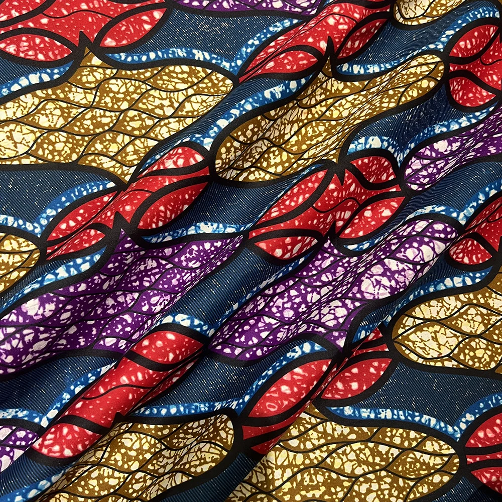 6 ياردة أنقرة الشمع النسيج 2025 جودة عالية قماش طباعة الشمع الأفريقي الأفريقي مضمون حقيقي الشمع الحقيقي