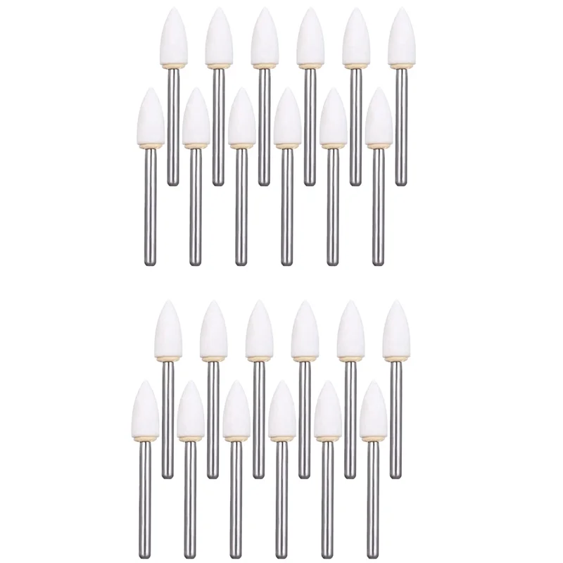 

ABJN-Polishing Mounted White Stone Polisher Dentist High Speed FG Polishing 24Pcs Per Pack (FL2 )