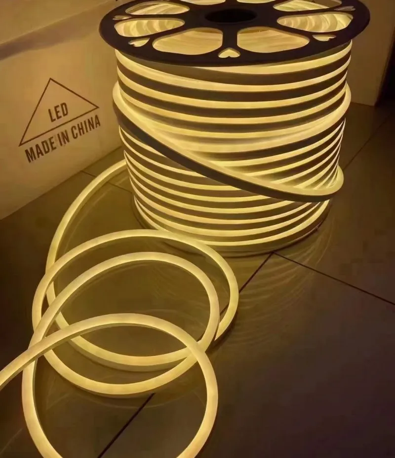 220V LED Neon Strip Light EU Plug SMD2835 120Leds/m Strip Flexible High Brightness Outdoor Neon Sign Waterproof Soft Lamp Belt