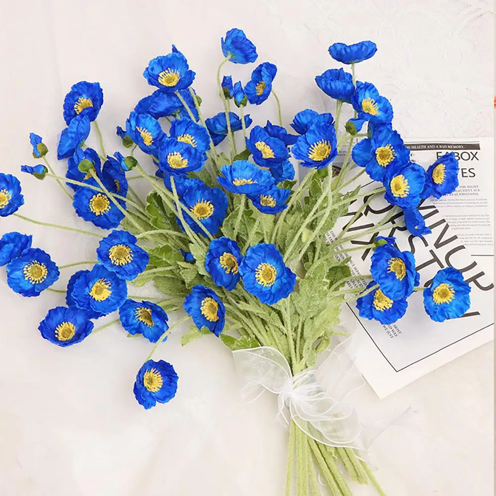 Artificial Flowers Spring Decorations Realistic Handmade Blooms with Bendable Stem for Home Flower Arrangement Wedding Decor