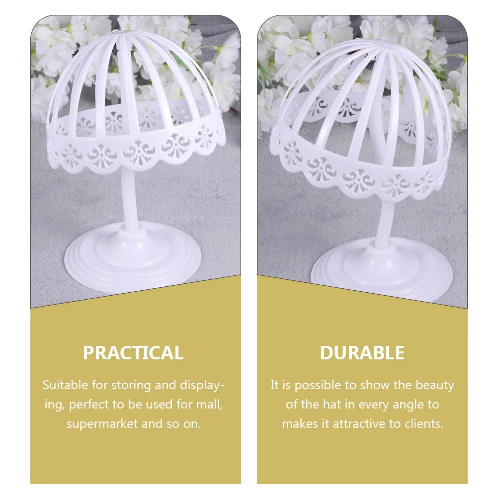 Soporte de diseño hueco de plástico para niños, soporte de estante de Pe para tienda de centro comercial, soporte de exhibición para sombrero, 2 uds.