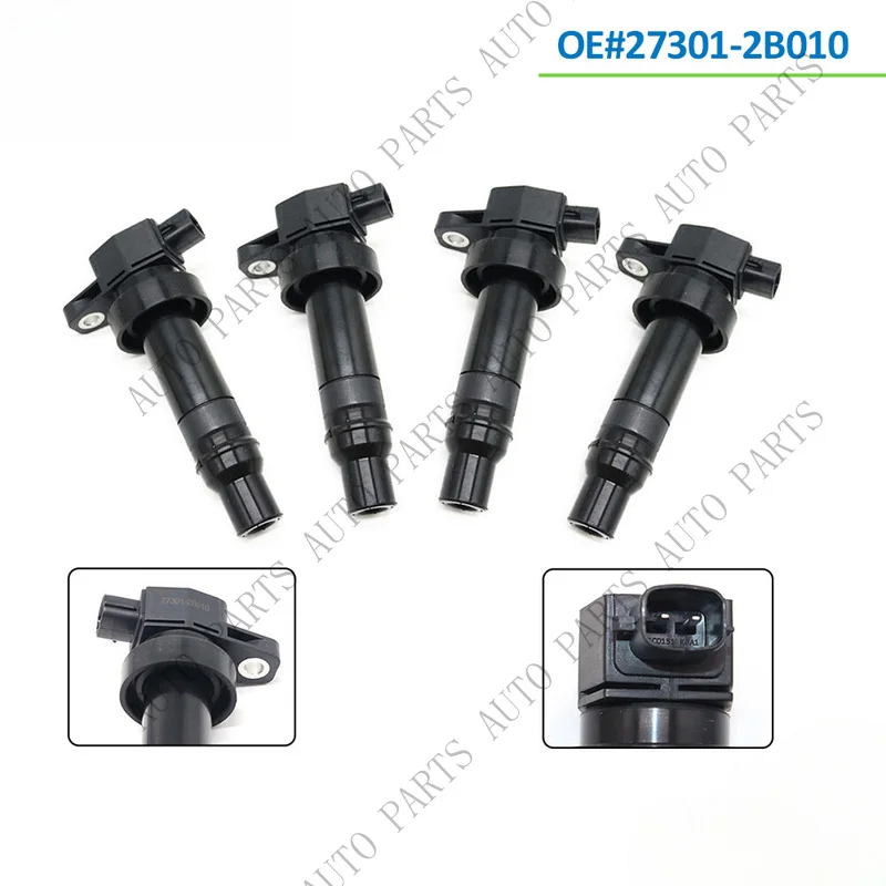 A+ 4PCS 27301-2B010 For Kia Soul Hyundai Accent Veloster Rio 1.6L L4 Ignition Coils