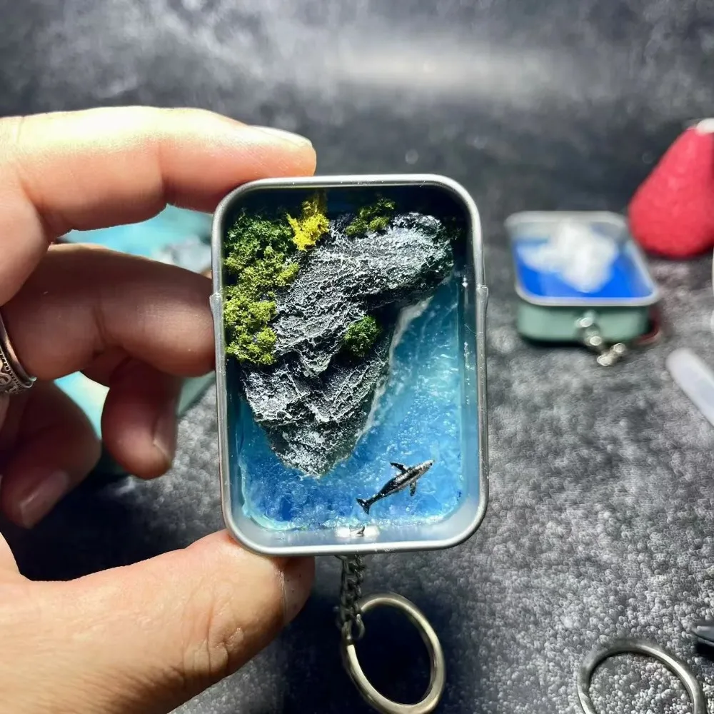 Original handmade model of Shallow Bay miniature landscape, figurine decoration, gift, creative gift.