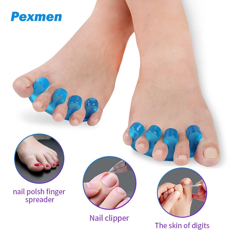 Pexmen 2Pcs Toe Separators Women Toe Spacers for Separating Toenails & Nails Foot Care Tool