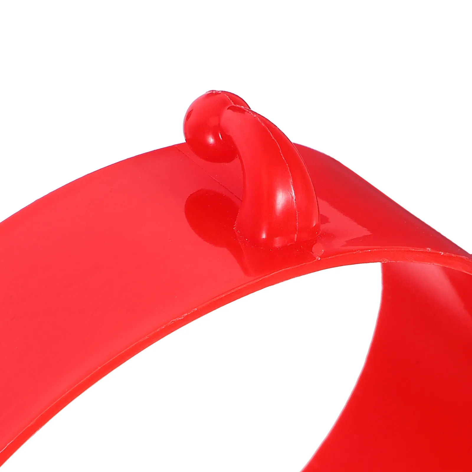 10Pcs Traffic Cone Collar Connector Red Hook Plastic Ring Safety Chain Barrier Parking Lot Construction Road Site