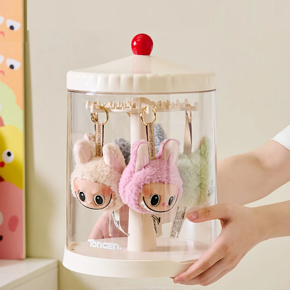 

Плюшевая витрина с подвеской, прозрачная витрина для плюшевых кукол, Labubu, 17 см, витрина для мультяшных кукол, пылезащитная для девочек