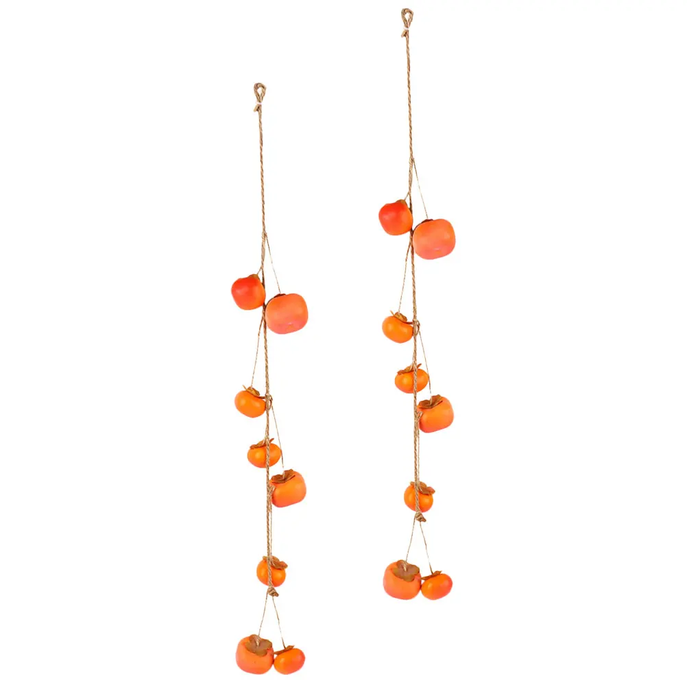 

2pcs Pendant Artificial Party Persimmon Home Decor Lightweight Home Supplies Living Room New Year Decorations