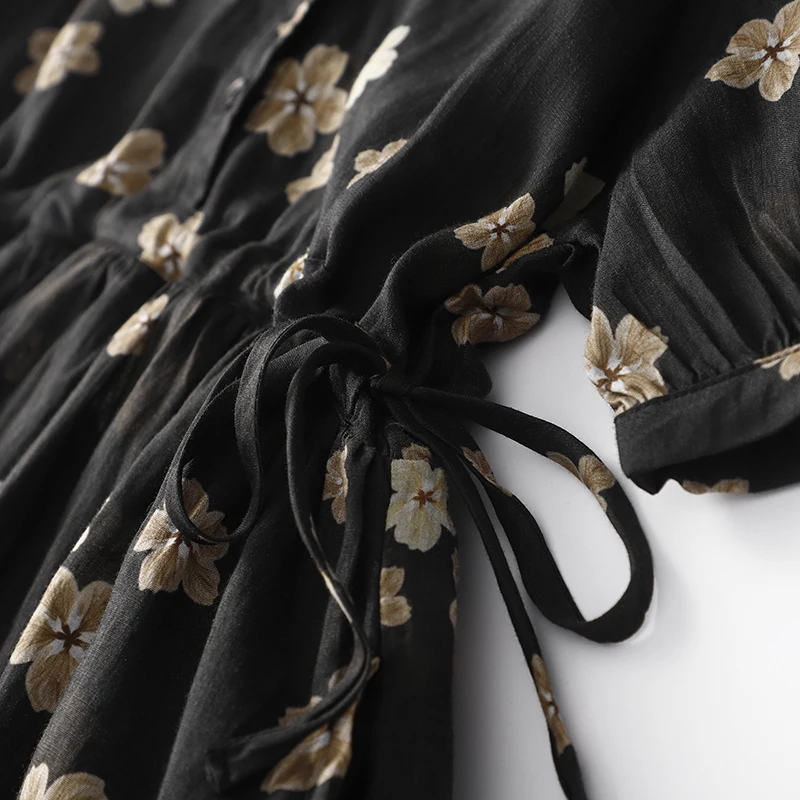 Ele Hennep Bloemenprint Maxi Dr Dames Zomer Reisjurk A-lijn Midi Rok Chique Luxe Casual Vintage Sle Dr