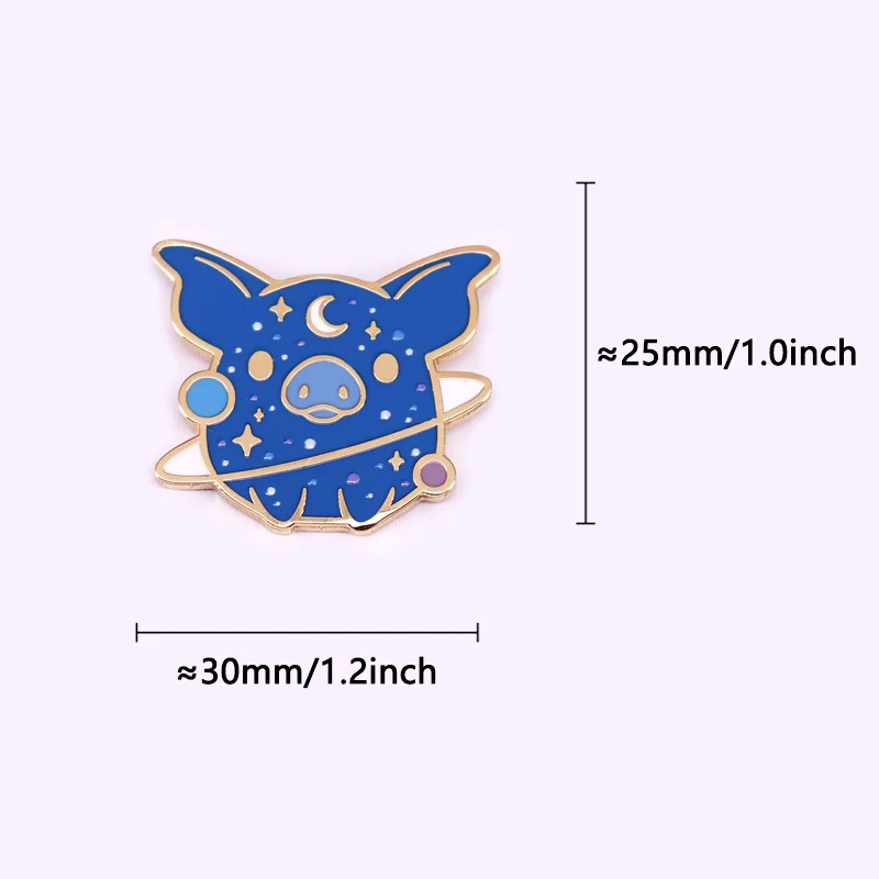 Animal Universe Enamel Pin Cute Kawaii Flying Pig Brooch Badge Funny Jewelry Gifts