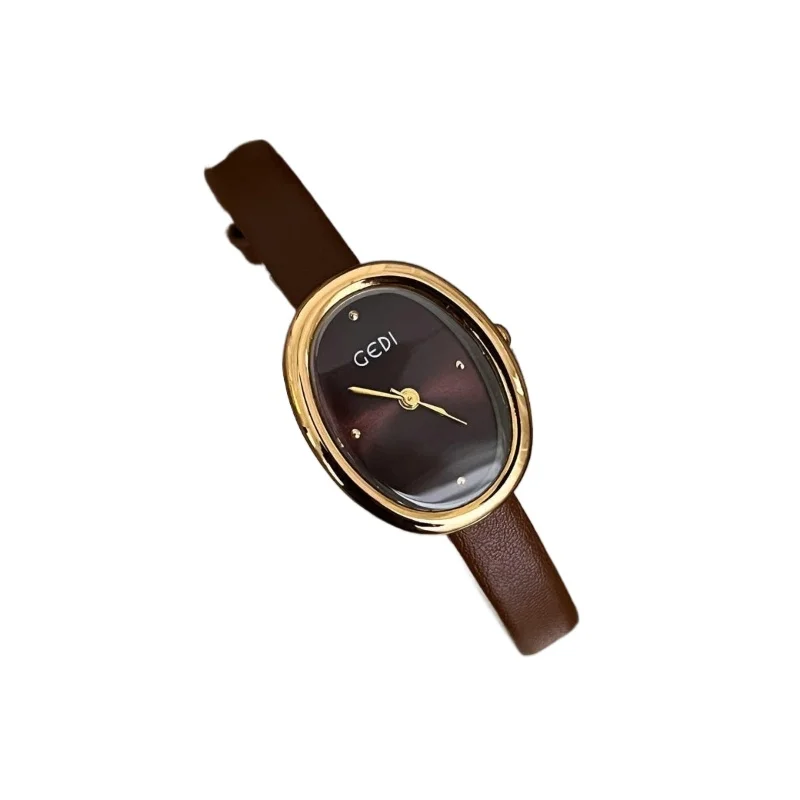 

Стильные простые темпераментные водонепроницаемые кварцевые женские часы, элитные женские часы в стиле ретро, овальные