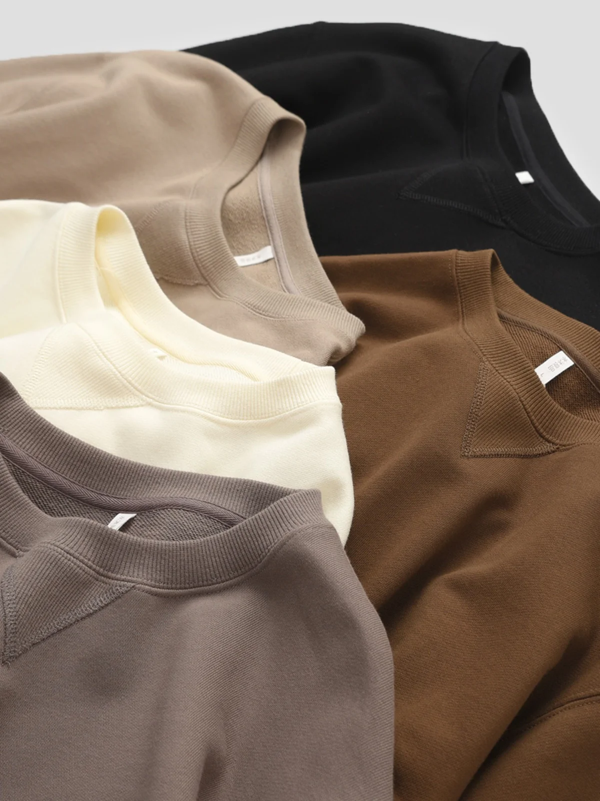 

Мужской свитшот из чистого хлопка, свободный крой, с длинными рукавами, круглым вырезом, базовая модель, весна-осень, повседневный, удобный топ