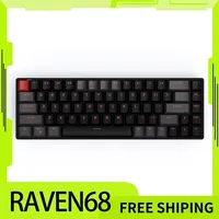 Teamwolf Raven68 Magnetic Switch Mechanical Keyboard Wired Hot-Swap 68 Key Ergonomics Customization Keyboard Rgb For Gift