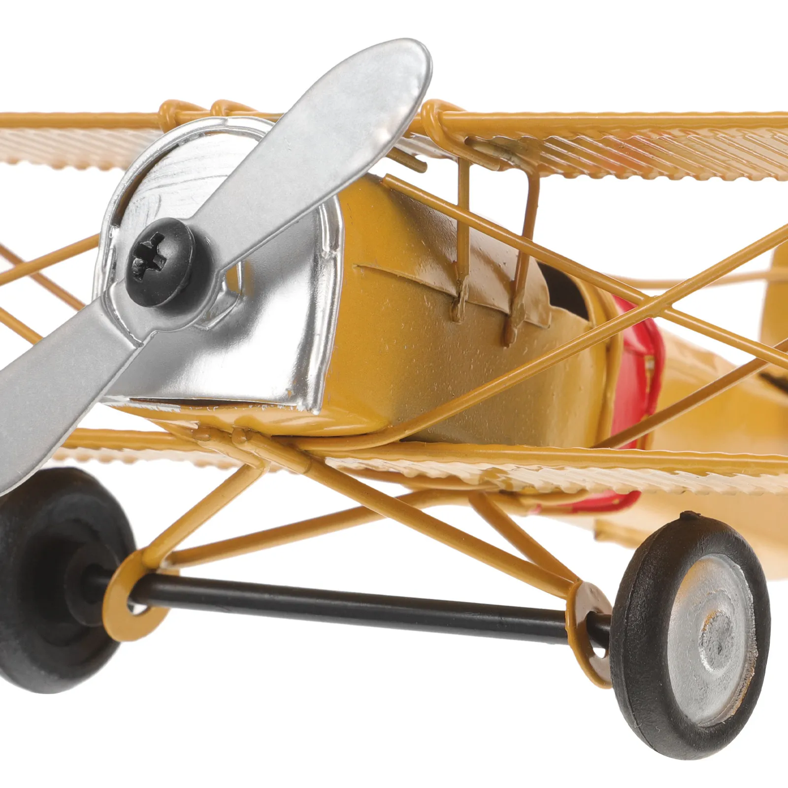 

Iron Airplane Ornament Aircraft Retro Airplane Model Delicate Vintage Biplane Handicraft for Home Cafe bar tabletop decoration