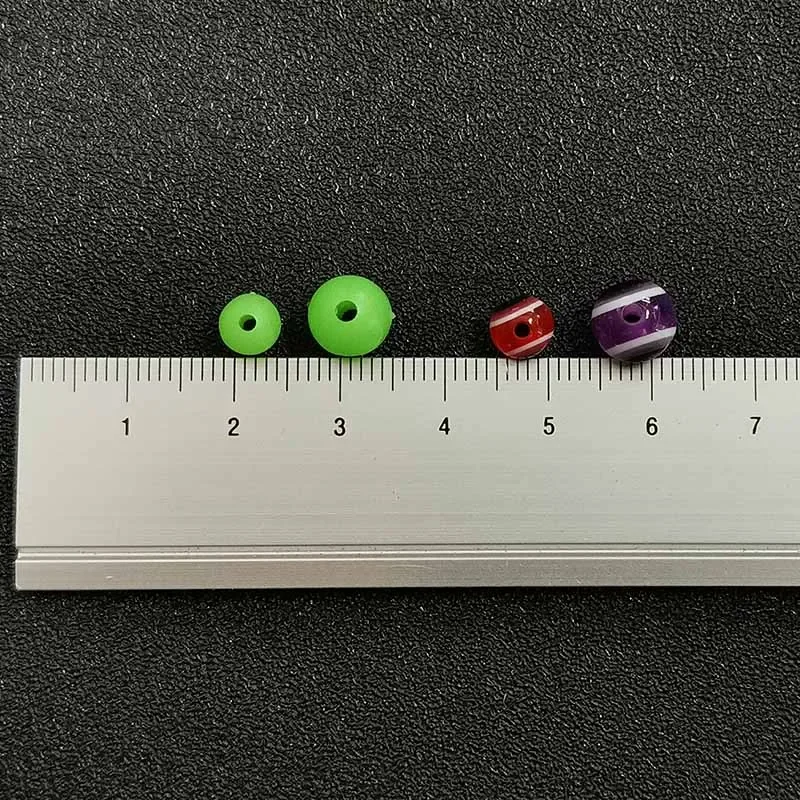 50pcs/lot Fish Eye Fishing Beads 6mm 8mm Mixed Color Luminous Carolina Rigs Taxes Rigs Fishing Beads DIY Kit Bass Fishing Tackle view 2