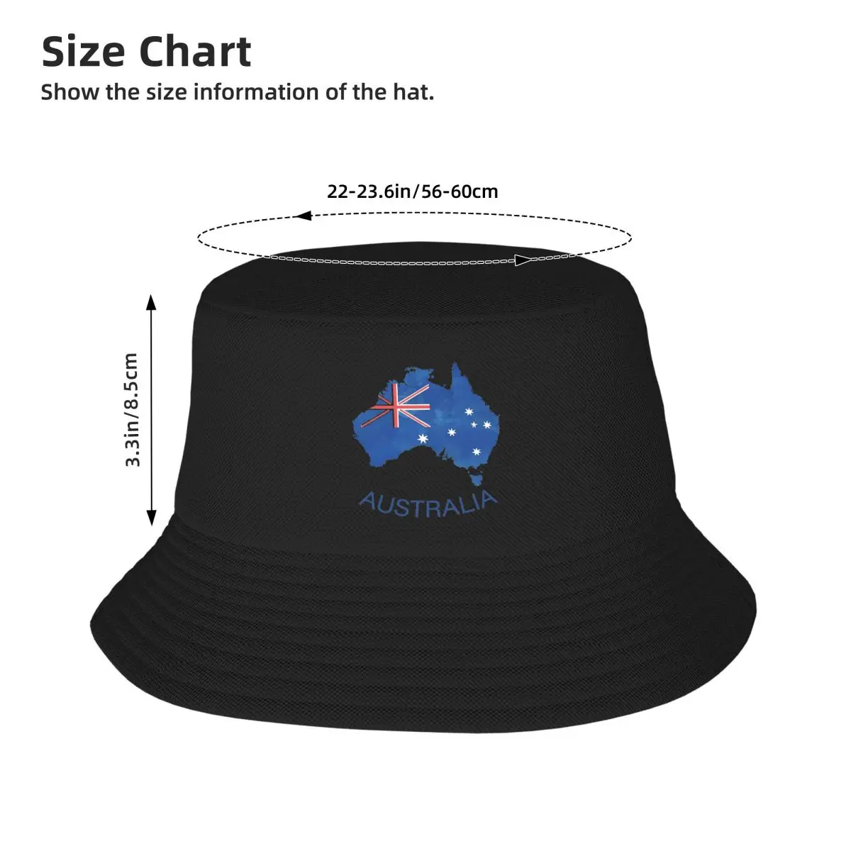 Australia Logo Bucket Hats Panama For Kids Bob Hats Hip Hop Fisherman Hats Summer Beach Fishing Unisex Caps