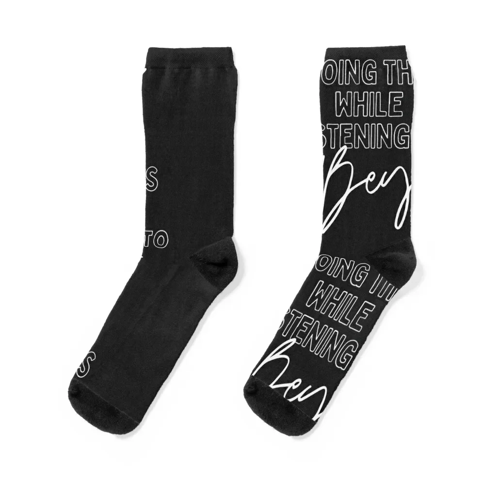 

Now Playing: BEYONCE in White Typography Print Socks Children's kawaii Lots Woman Socks Men's