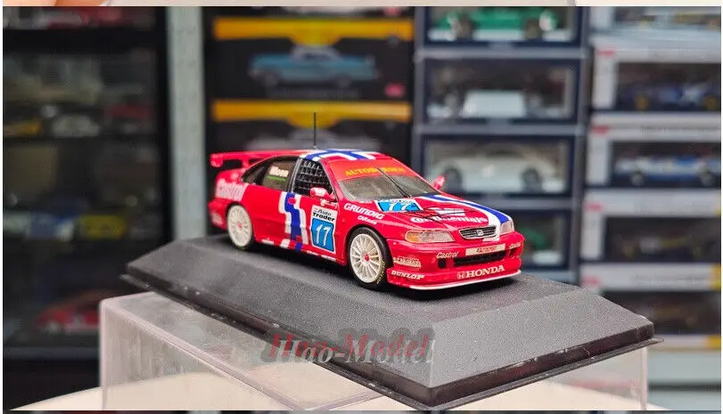 Sunstar 1:43 For Honda Accord 1998 Racing Flag Alloy Model Car Diecast Simulation Boys Birthday Gifts Hobby Display Collection