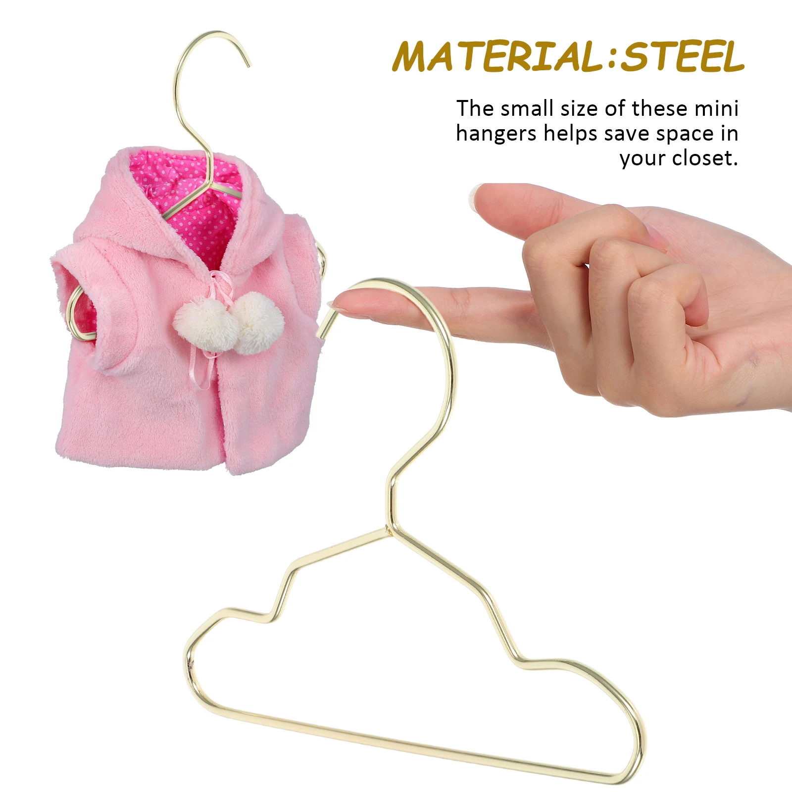 

10 Pcs Clothes Hangers Metal Dog Pet Clothing Rack Coat Cute Cat Display Small Costume