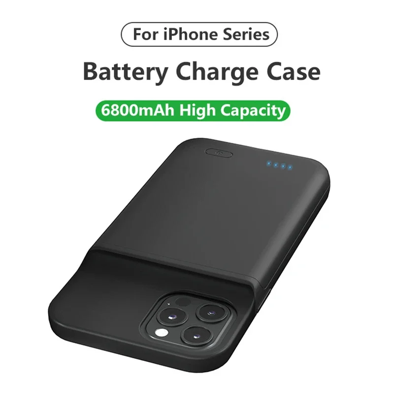 6800mAh Battery Charger Case for IPhone 17 16 15 14 13 Pro Max X XS Max XR Plus Cover Mobile Phone Chargers Power Bank
