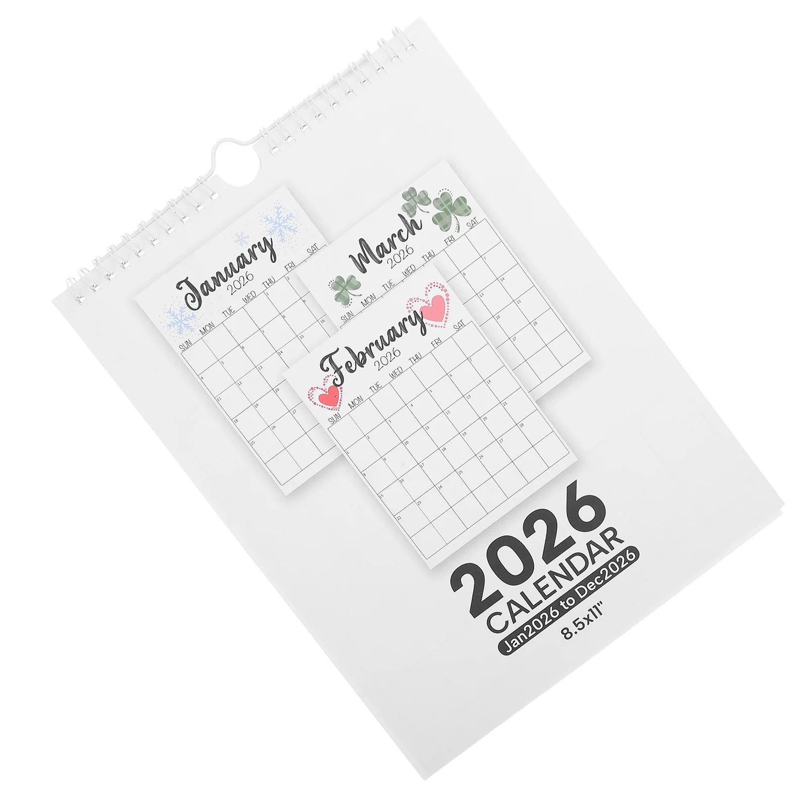 

Large Monthly Wall Calendar 2026 12 Month Planner with Holiday Marked Blocks Functional Design for Daily Tasks Work Deadlines