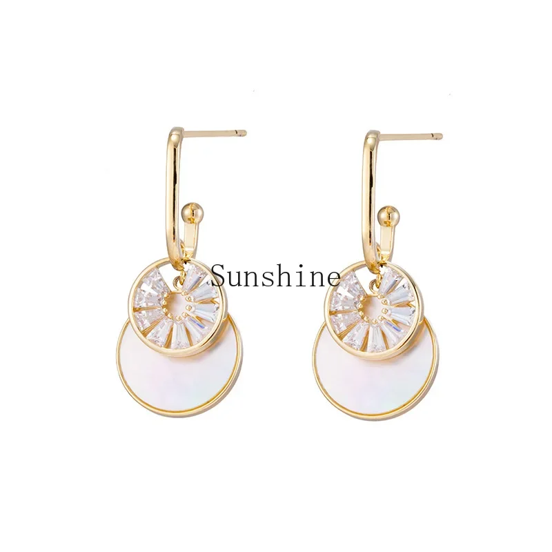 Premium Delicate Black Circle Small Earrings Femininity Earrings