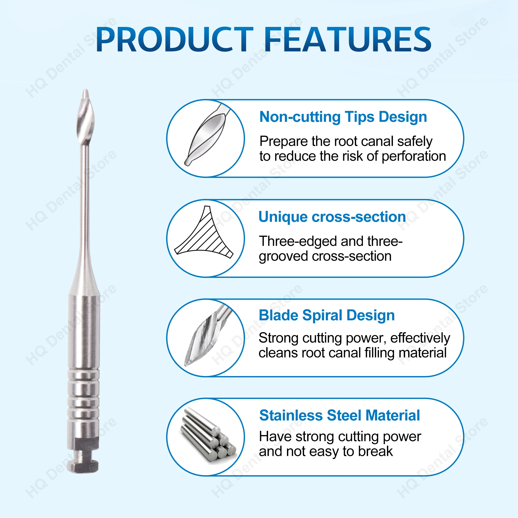 Twoendo Dental 32mm 28mm Gates Glidden Endodontic File Reamers Drill Burs Endo Gates Drill #1-6 Dentist Stainless Steel Material