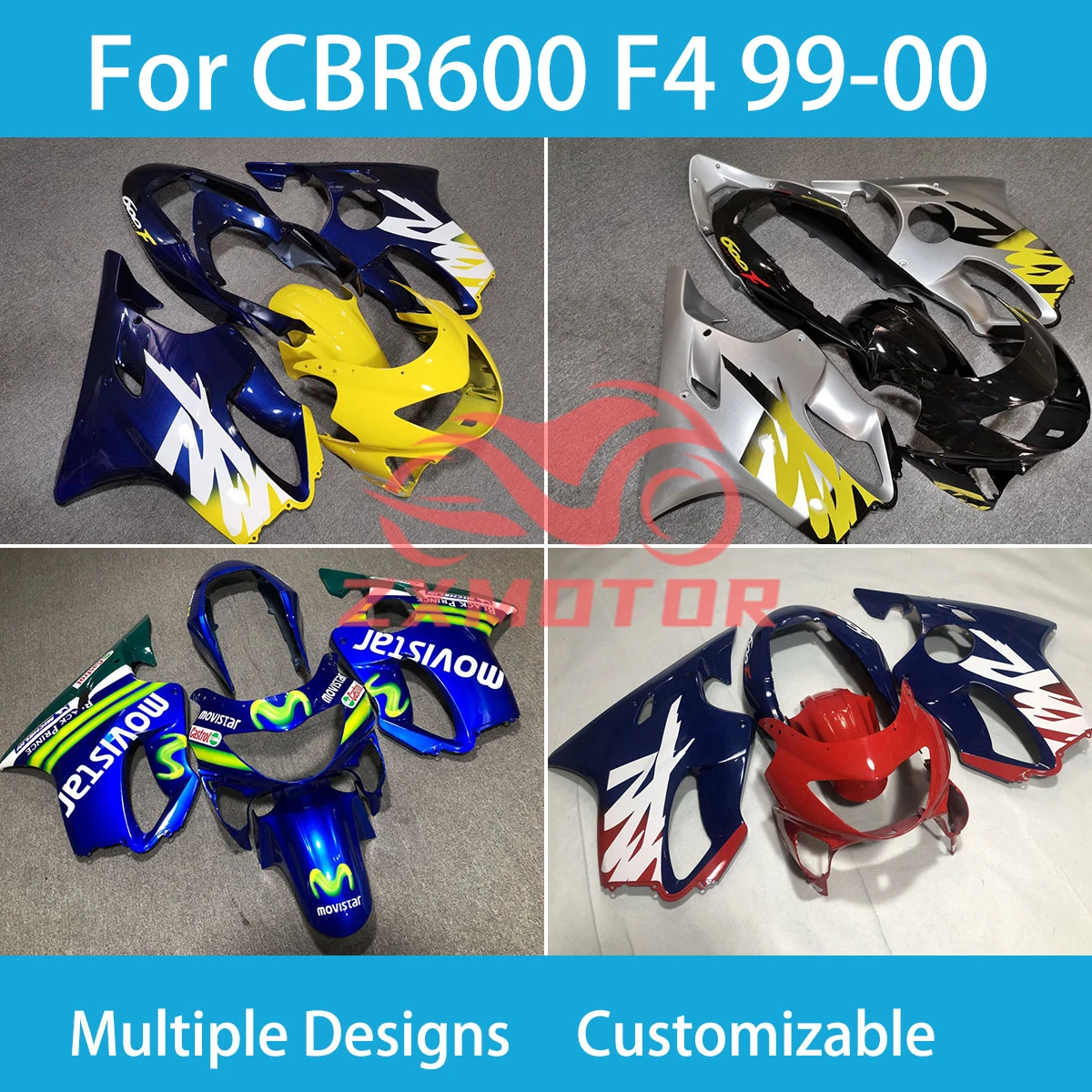 CBR 600 F 4 1999 2000 Injection Molded Fairings for Honda CBR 600 F4 99 00 Motorcycle Complete Covers Fairing Kit