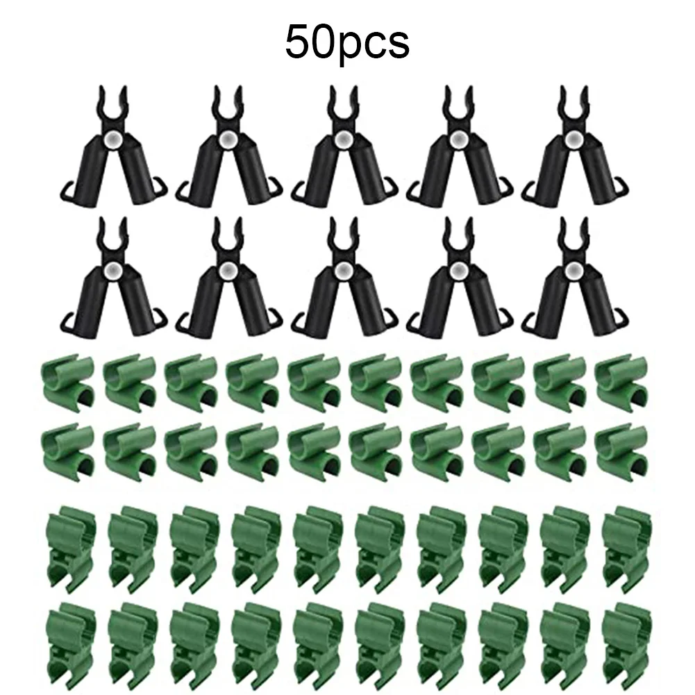50 Stück Verstellbare Pflanzengarten-Spalierverbinder-Schnallenclips für Gewächshäuser, 11mm Pflanzenkletterhilfen, Gartenzubehör