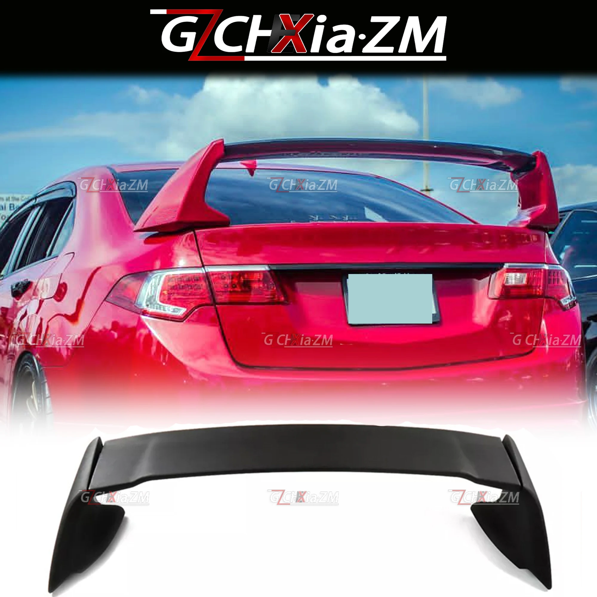 For 2009-2014 Honda Acura TSX SPIRIOR Sedan Magen Style Rear Spoiler High-Quality ABS Material Body Kit Diffuser Kit Rear Wing
