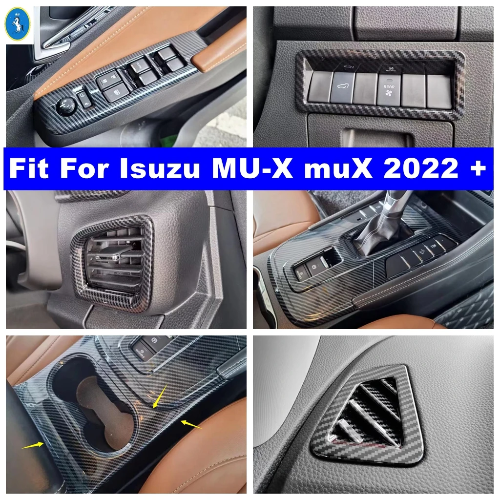 

Window Glass Lift Button / Air AC Vent Outlet / Gear Shift Box Frame Cover Trim Fit For Isuzu MU-X muX 2022 2023 Car Accessories