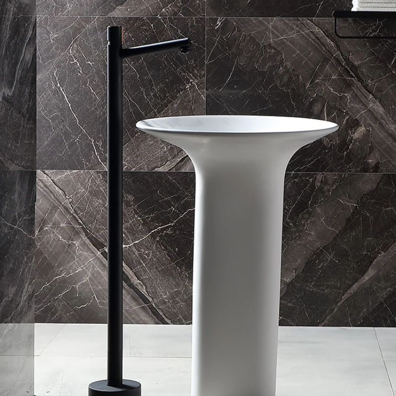 Artificial stone upright washbasin Qimei aluminum stone