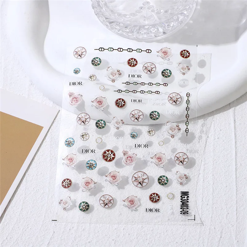 New Lovely Kawaii Bow Nail Water Sticker Anime Rabbit acquerello Design per decalcomanie per unghie Cute Cartoon Watermark Manicure Slider