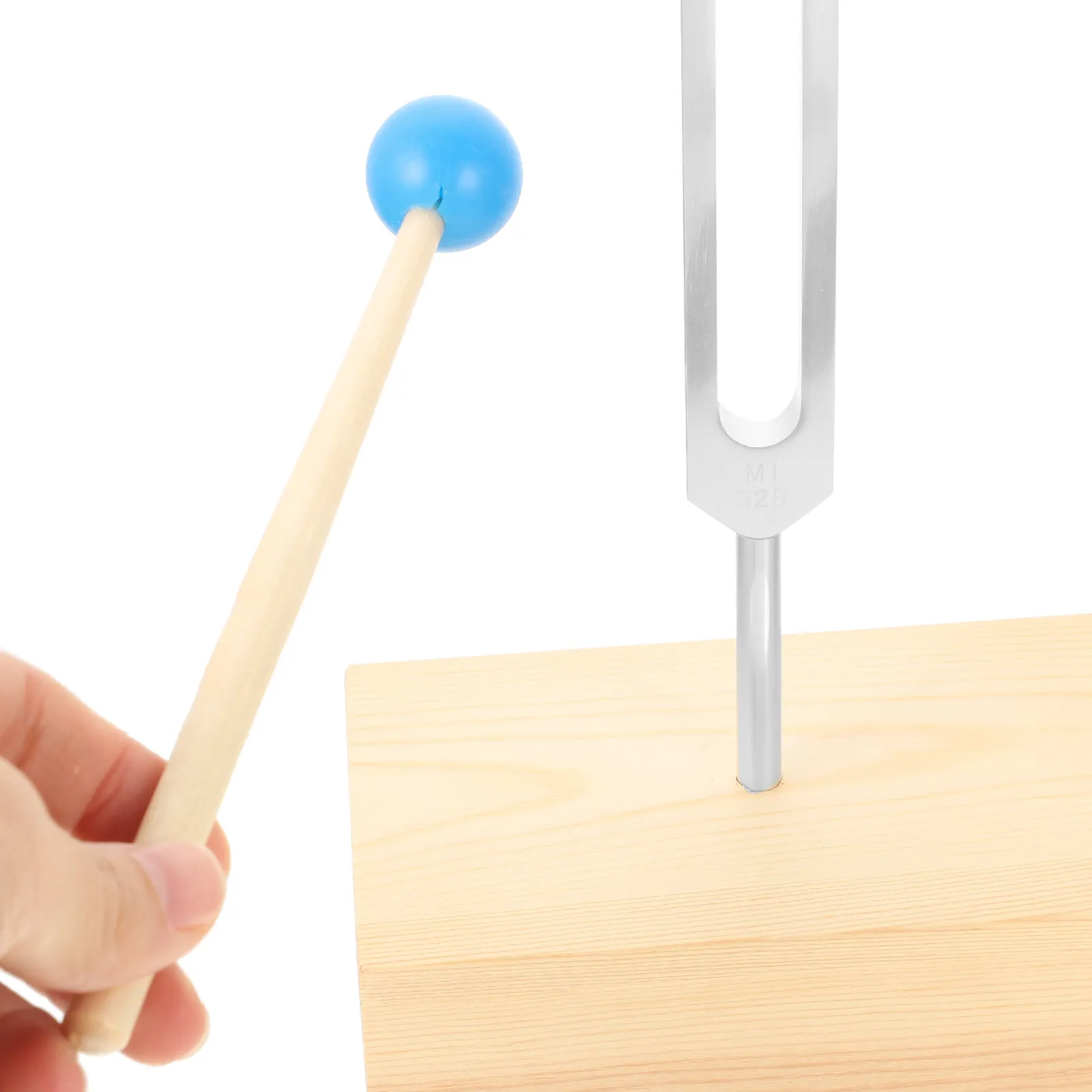 1Set Tuning Fork Wooden Box Set Durability Acoustic Experiment Physical Testing Instrument Teaching Musical Instrument Hammer