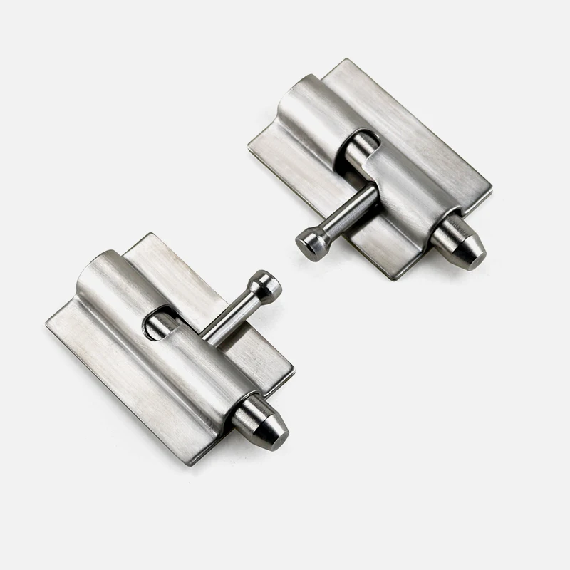 Latch Stainless Steel Bolt Door Bolt Partition Wood Door Bathroom Cabinet Bolt Latch Double Head Plug Square Door Pin