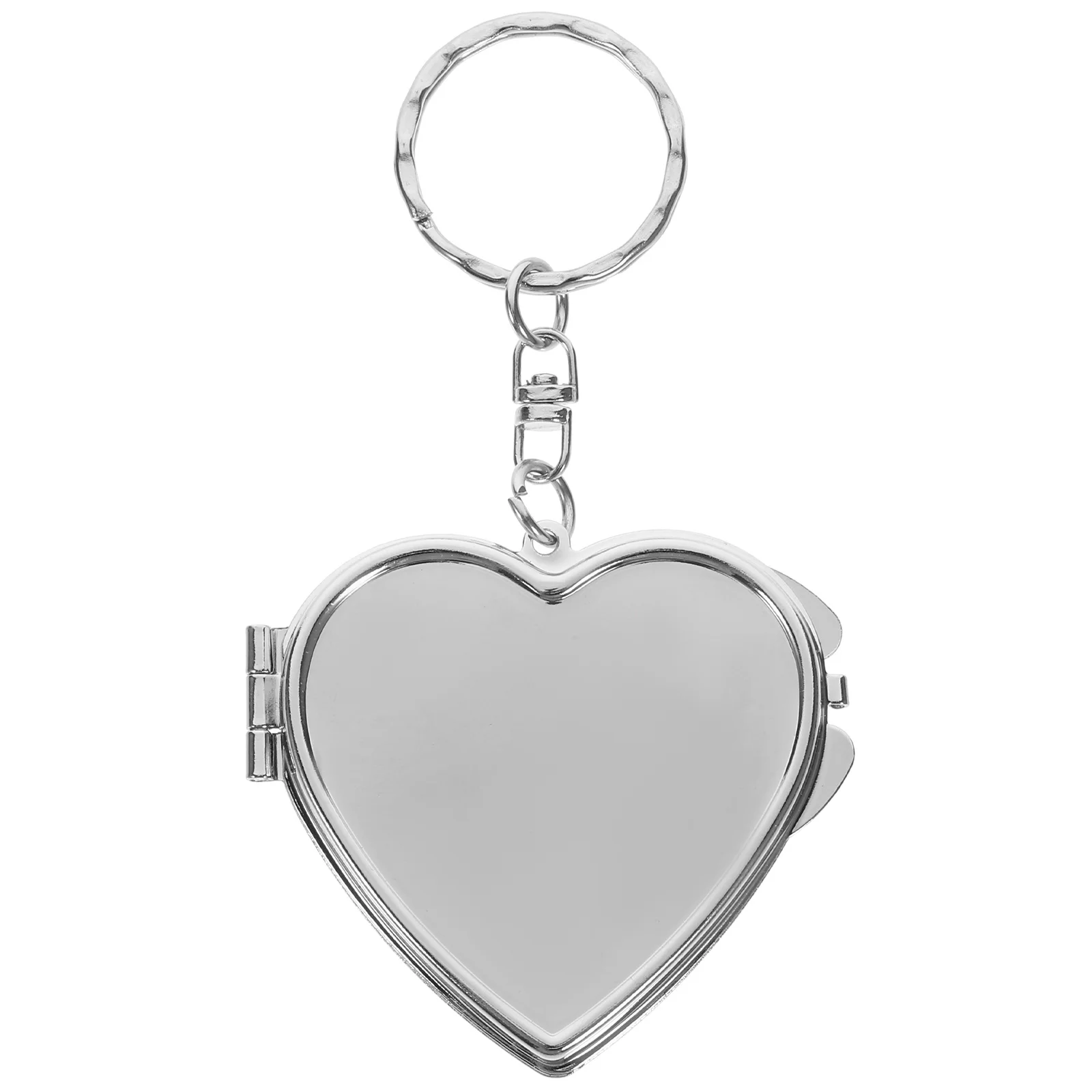 Miroir à main en métal en forme de cœur, Compact, léger, Portable, petit sac à main, Adorable, fonctionnel, Mini miroir