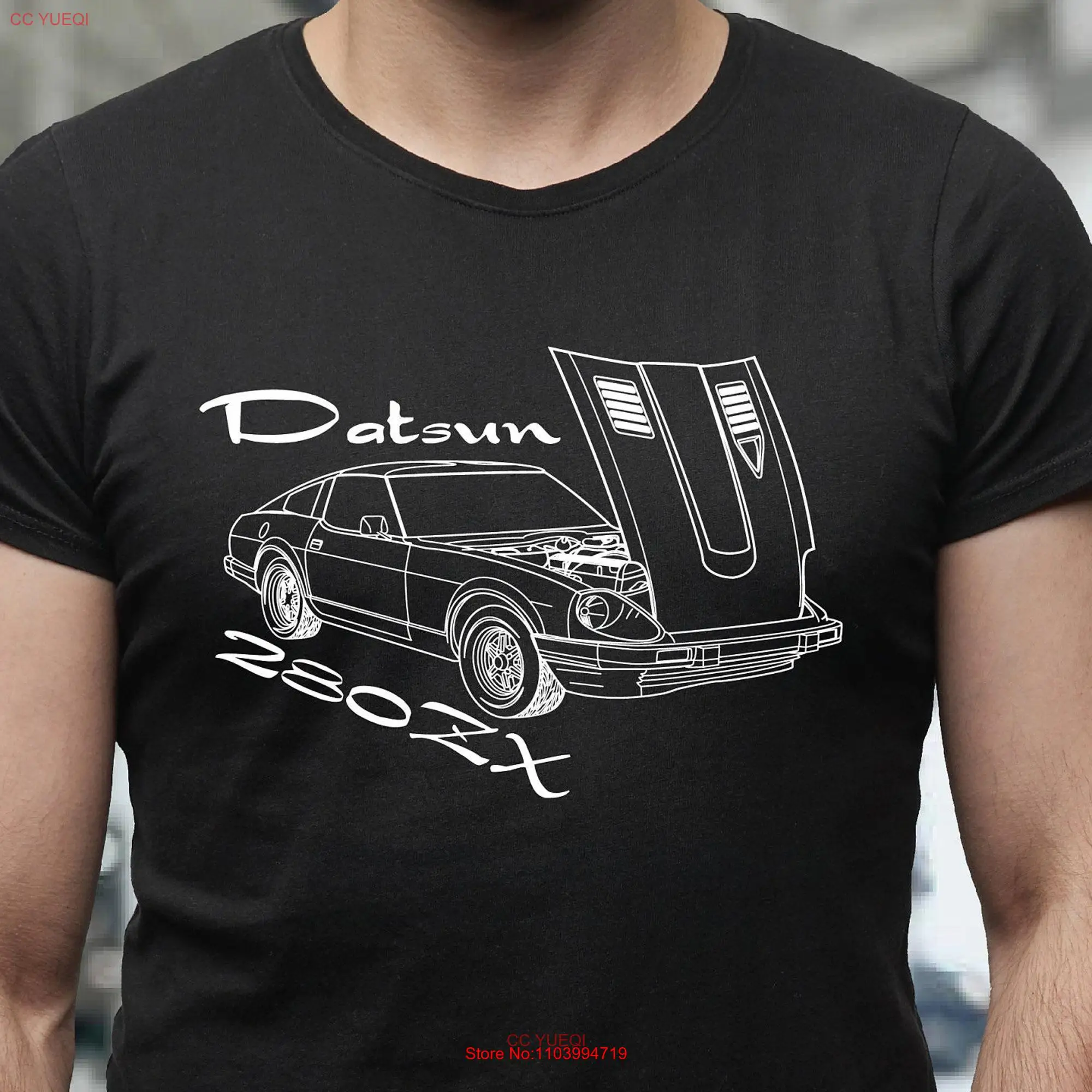 Datsun 280ZX 280 ZX Z Car Custom Outline Illustration Screen T Shirt long or short sleeves