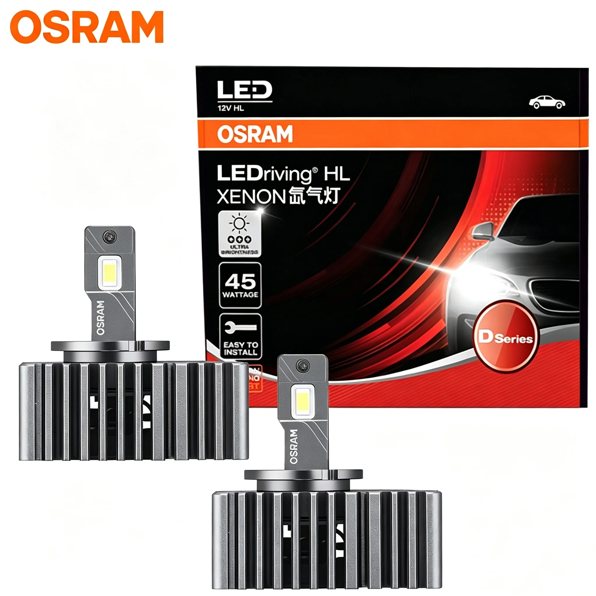 OSRAM Original D5S LED CANbus D1S D3S D2S D4S LED HID Xenon Car Headlight Bulb Upgrade Kits 1:1 Plug and Play Auto Lamps 90W 12V