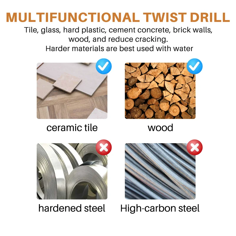 

A56XA 13Pcs Left Handed Drill Bit Set Extractor Drill Bits for Metal Power Tools Accessories with Titanium Nitride Coating