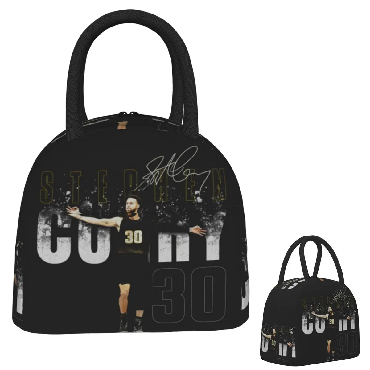 Steph Curry Golden State Dissolve Lunchtaschen, isolierte Bento-Box, wasserdichte Lunchtasche, Picknicktaschen, Thermotasche für Damen und Studenten