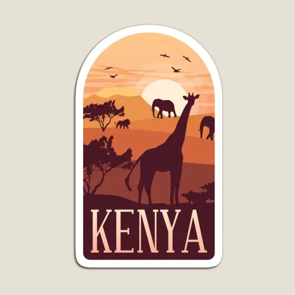Kenya Africa Design  Magnet for Fridge Organizer Kids Children Refrigerator Baby  Decor Funny Holder Magnetic Home Toy Colorful